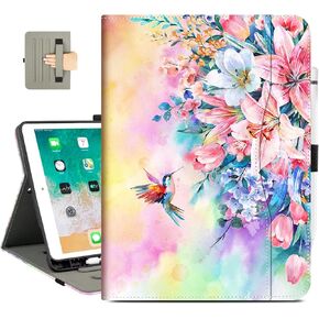 Vimorco Case for ipad 10.2 inch 7th/8th/9th Generation 2019/2020/2021 Folio Cover with Pocket, Multi-Angles Stand, Auto Wake/Sleep,Hand Strap with Pencil Holder for Apple ipad 9/8/7 Gen, Tree Birds in Saudi Arabia