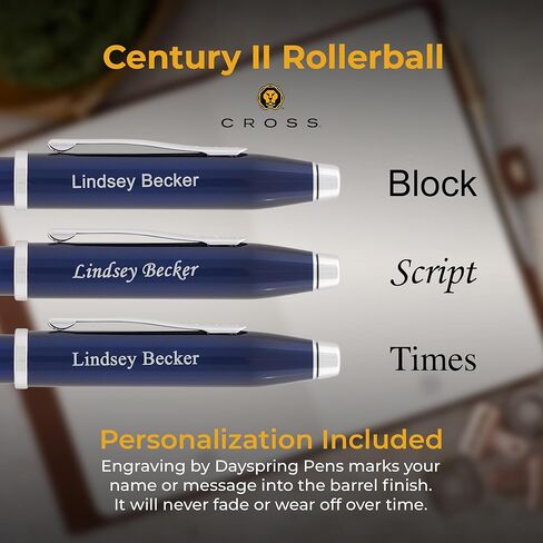 Engraved Cross Century II Capped Rollerball Pen in Black Lacquer with Gold Trim. Executive Personalized Gift for Graduation, Holidays, and Milestones. in Saudi Arabia