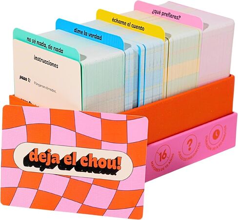 Deja el Chou Spanish Card Game - 400 Preguntas for Adults 16+ | Party Questions Game in Spanish Language | Get to Know Your Friends - Based on Daniela Di Giacomo's Podcast in Saudi Arabia