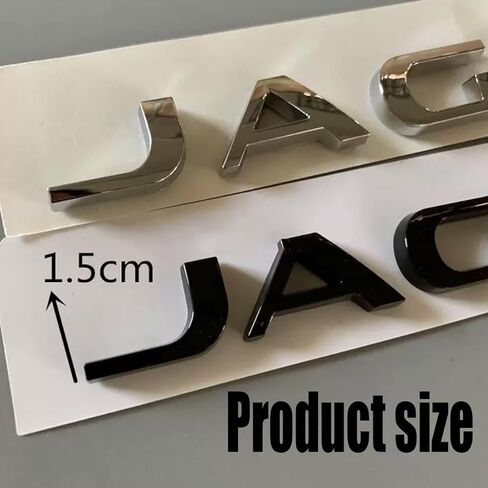 Car Emblems Badge for Jaguar XF XFL XE XJ XJL F-PACE, Waterproof Emblem Front Rear Grill Badge Hood Trunk Replacement Letters Sticker Car Accessories,Silver in Saudi Arabia