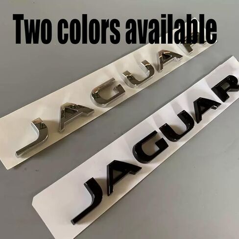 Car Emblems Badge for Jaguar XF XFL XE XJ XJL F-PACE, Waterproof Emblem Front Rear Grill Badge Hood Trunk Replacement Letters Sticker Car Accessories,Silver in Saudi Arabia
