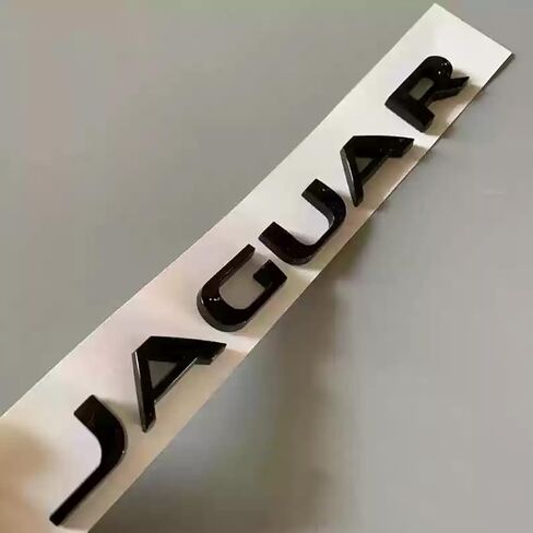 Car Emblems Badge for Jaguar XF XFL XE XJ XJL F-PACE, Waterproof Emblem Front Rear Grill Badge Hood Trunk Replacement Letters Sticker Car Accessories,Silver in Saudi Arabia