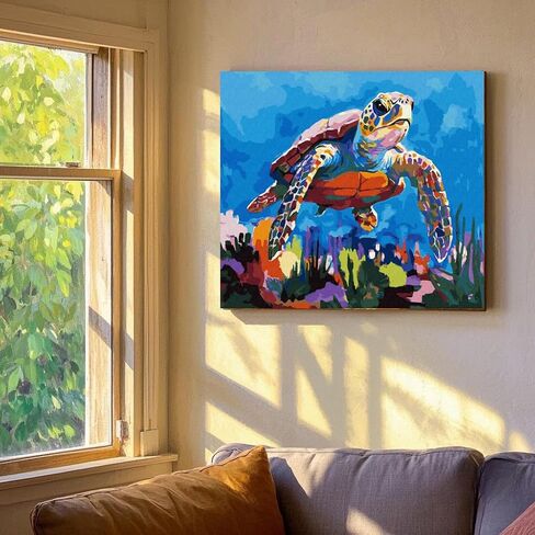 Adult Paint by Number Kits, Komidea DIY Paint by Number for Adults with Brush Canvas, Great Gift and Home Decor, Dancing Flower 16x20inch in Kuwait