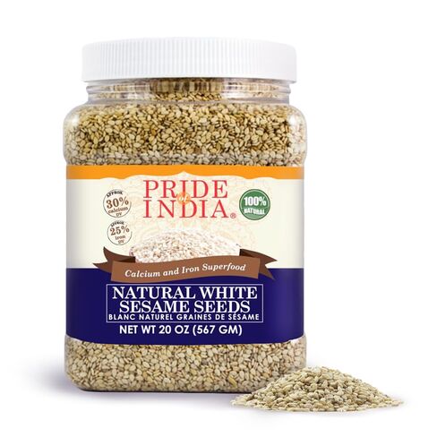 Pride Of India - Triple Omega Superseed Mix - Protein, Fiber, Calcium, Iron, Omega-3, Omega-6, & Thiamin Rich Superfood w/Chia Flax & Sesame Seeds, 1.25 Pound (20oz) Jar in Saudi Arabia