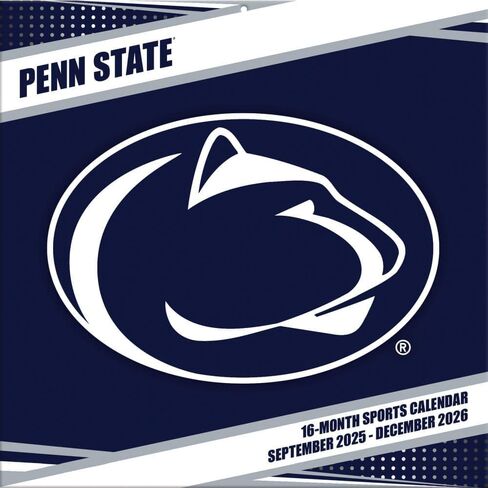 NCAA Penn State Nittany Lions 2026 Wall Calendar, 12'' X 12'', 16-Month Calendar with Stapled Binding in Saudi Arabia
