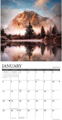 Willow Creek Press, Mountain View 2026 Wall Calendar, 12'' X 12'', 18-Month Calendar with Stapled Binding in Saudi Arabia