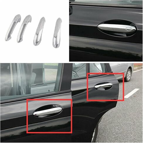 غطاء مقبض الباب الخارجي الكسوة لسيارات BMW X3/X4/X5/X6/X7/M5/3/5/6/ G01 G02 G05 G06 G07 ، 4 قطعة غطاء مقبض الباب الخارجي للسيارة من الكروم in Saudi Arabia