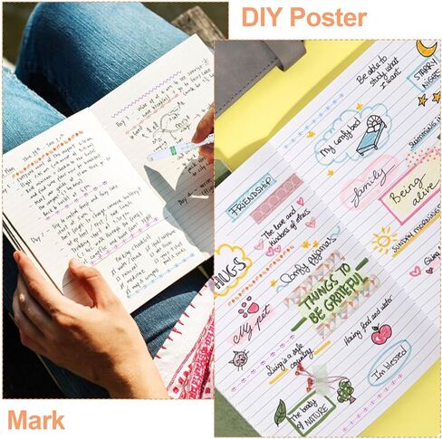 12 Pcs Magic Border Pens for Paper with 12 Different Curve Shapes, Magicborder Pen, Decorative Pens Stamp Markers for Curve Highlighter Roller-Tip Design Effortless Decorative Lines in Saudi Arabia