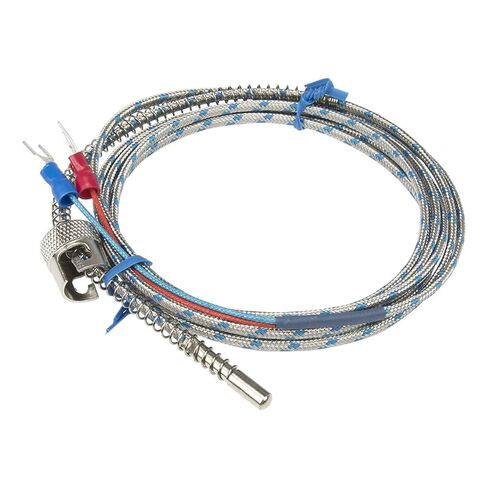FTARS02 K J Type 2m high Density Metal screening Cable 12mm Hole Diameter Adjustable Bayonet Cap thermocouple Temperature Sensor(J 2x1x0.5mm Cable) in Saudi Arabia