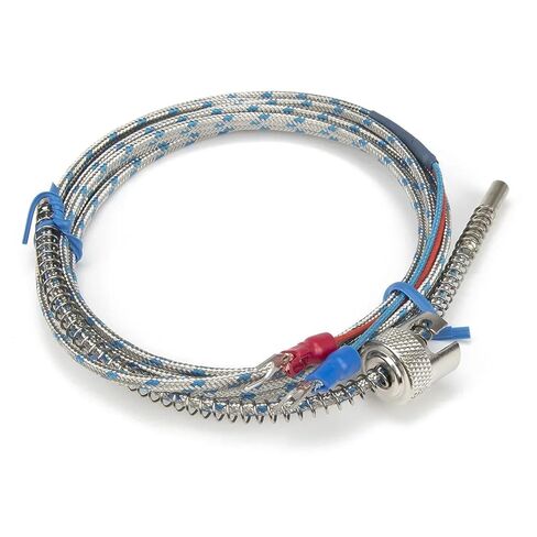 FTARS02 K J Type 2m high Density Metal screening Cable 12mm Hole Diameter Adjustable Bayonet Cap thermocouple Temperature Sensor(J 2x1x0.5mm Cable) in Saudi Arabia