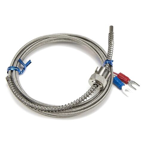 FTARS02 K J Type 2m high Density Metal screening Cable 12mm Hole Diameter Adjustable Bayonet Cap thermocouple Temperature Sensor(J 2x1x0.5mm Cable) in Saudi Arabia