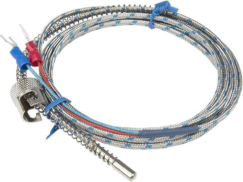 FTARS02 K J Type 2m high Density Metal screening Cable 12mm Hole Diameter Adjustable Bayonet Cap thermocouple Temperature Sensor(K 2x7x0.2mm Cable) in Saudi Arabia