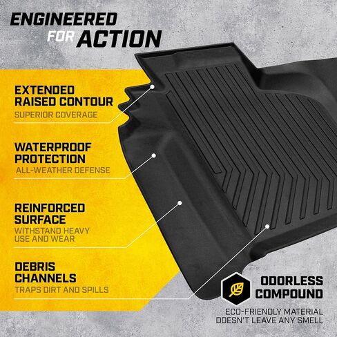 Cat® JustFit™ 3D Floor Mats for Dodge Ram 1500 Crew Cab 2009-2018, Custom Fit Floor-Liners for Dodge Ram 2500/3500 Crew Cab 2010-2018, Dodge Ram Classic 2019-2024 in Kuwait