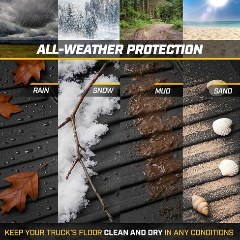 Cat® JustFit™ 3D Floor Mats for Dodge Ram 1500 Crew Cab 2009-2018, Custom Fit Floor-Liners for Dodge Ram 2500/3500 Crew Cab 2010-2018, Dodge Ram Classic 2019-2024 in Kuwait