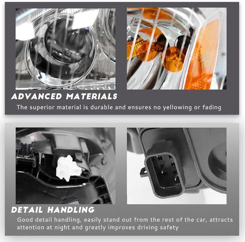 ALL LED Pair Sets Headlights For Freightliner M2 2004-2013 Replacement Headlamp DOT and SAE Approved in Saudi Arabia