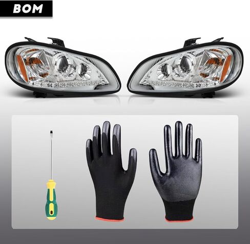 ALL LED Pair Sets Headlights For Freightliner M2 2004-2013 Replacement Headlamp DOT and SAE Approved in Saudi Arabia