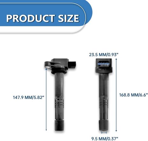 Set of 4 Ignition Coil Pack Spark Plugs Replacement for Honda Accord CRV Civic Element Acura RSX TSX 2002 2003 2004 2005 2006 2007 2008 2009 2.4 2.0 L4 Ignition Coils Spark Plugs UF311 UF583 in Kuwait