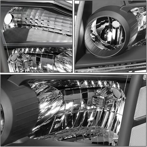 DNA MOTORING HL-OH-NARN04-BK-CL1 Pair Headlights Compatible with 04-15 Nissan Titan / 05-07 Armada,Black Housing Clear Lens/Reflector in Saudi Arabia