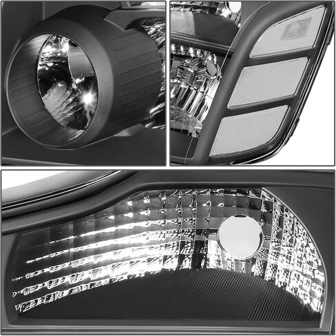 DNA MOTORING HL-OH-NARN04-BK-CL1 Pair Headlights Compatible with 04-15 Nissan Titan / 05-07 Armada,Black Housing Clear Lens/Reflector in Saudi Arabia