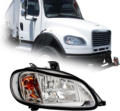 Headlight Compatible with 2004-2013 Freightliner M2 106 M2 112 Headlamps Head Lights (Front Pair Set) in Saudi Arabia