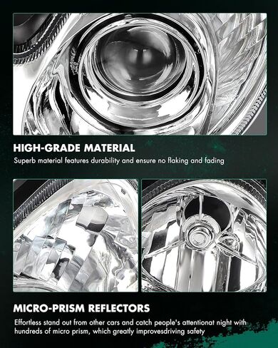 SCITOO Headlight Assembly Fit for Hyundai Elantra 2017-2018 Left Headlamp OE:92101F3000 in Saudi Arabia