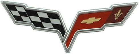 2008-2011 Chevy Corvette C6 Rear Bumper Corvette Flags Emblem New OEM 25919016 by General Motors in Saudi Arabia