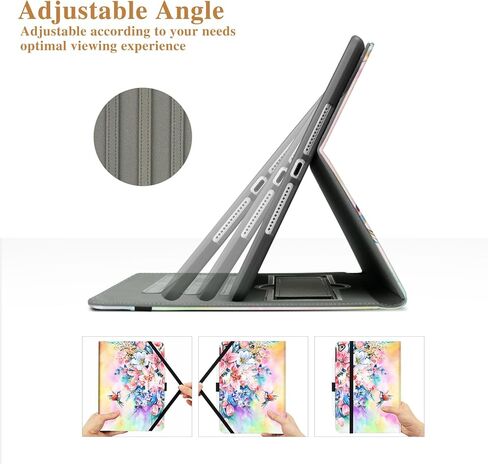 Vimorco Case for ipad 10.2 inch 7th/8th/9th Generation 2019/2020/2021 Folio Cover with Pocket, Multi-Angles Stand, Auto Wake/Sleep,Hand Strap with Pencil Holder for Apple ipad 9/8/7 Gen, Tree Birds in Saudi Arabia