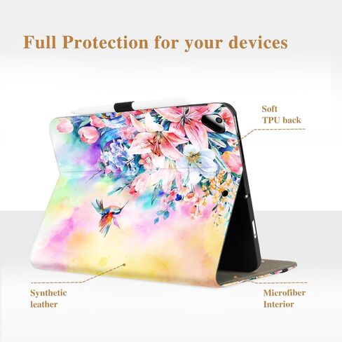 Vimorco Case for ipad 10.2 inch 7th/8th/9th Generation 2019/2020/2021 Folio Cover with Pocket, Multi-Angles Stand, Auto Wake/Sleep,Hand Strap with Pencil Holder for Apple ipad 9/8/7 Gen, Tree Birds in Saudi Arabia