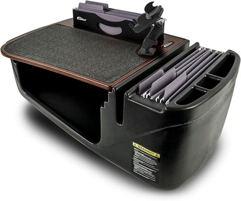 AutoExec AE-FMEF-PI-TAB-11M مكتب السيارة FileMaster ذو الكفاءة لمحطة عمل سيارتك والمكتب المحمول، طبيعي مع عاكس طاقة 400 واط وحامل للكمبيوتر اللوحي in Kuwait