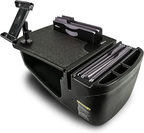 AutoExec AE-FMEF-PI-TAB-11M مكتب السيارة FileMaster ذو الكفاءة لمحطة عمل سيارتك والمكتب المحمول، طبيعي مع عاكس طاقة 400 واط وحامل للكمبيوتر اللوحي in Kuwait