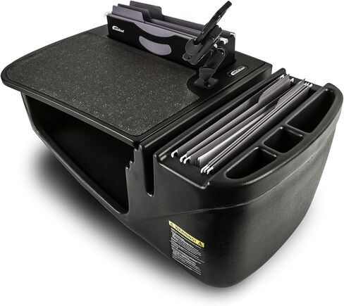 AutoExec AE-FMEF-PI-TAB-11M مكتب السيارة FileMaster ذو الكفاءة لمحطة عمل سيارتك والمكتب المحمول، طبيعي مع عاكس طاقة 400 واط وحامل للكمبيوتر اللوحي in Kuwait