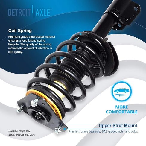محور ديترويت - صدمات دعامات FWD لـ 97-05 Chevy Venture Silhouette 99-05 بونتياك مونتانا 97-98 كاملة 2 دعامات أمامية مع زنبرك ملفوف 2 قضبان تأرجح بديلة 2 ممتص صدمات خلفي in Kuwait