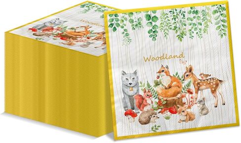 100Pcs Western Party Napkins 13 x 13inch Wild West Western Party Supplies Paper Napkin for Western Birthday Party Decorations Western Party Supplies in Kuwait