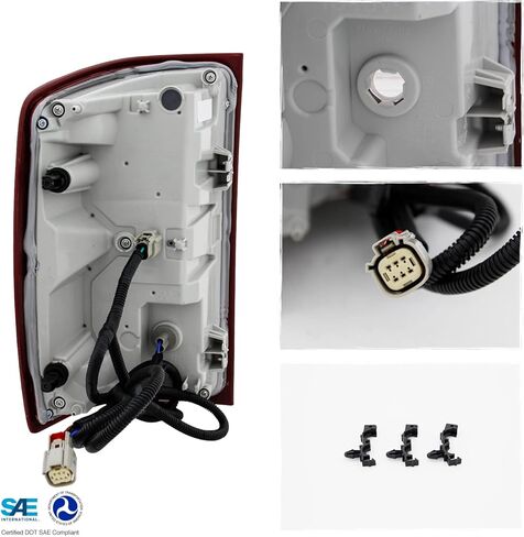 AKKON - Fit 2016 2017 2018 Chevy Silverado 1500 LTZ بيك اب شاحنة LED ضوء خلفي أحمر واضح للسائق + استبدال الركاب in Saudi Arabia