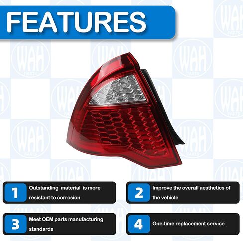 Halogen Type Tail Light Left Driver Side Compatible With 2010 2011 2012 Ford Fusion Rear Lamp Rear TailLight Replacement 9E5Z13405A FO2818147 in Saudi Arabia