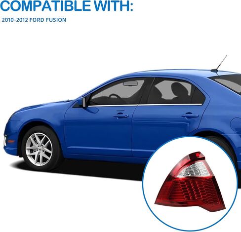 Halogen Type Tail Light Left Driver Side Compatible With 2010 2011 2012 Ford Fusion Rear Lamp Rear TailLight Replacement 9E5Z13405A FO2818147 in Saudi Arabia