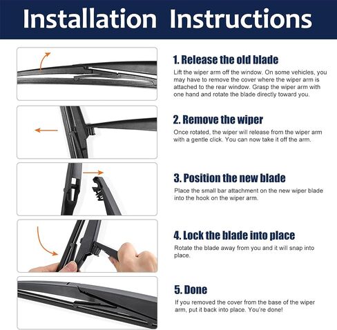 X AUTOHAUX 2pcs Rear Windshield Wiper Blade Replacement for Kia Sedona 2006-2013 for Hyundai Entourage 2007-2010 in Saudi Arabia
