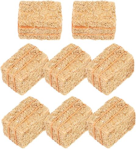 DOITOOL 8pcs Mini Straw Bales Doll House Decor, Faux Haystacks for Scene, Decorative Ornaments for Christmas and DIY Crafts in Saudi Arabia