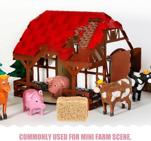 DOITOOL 8pcs Mini Straw Bales Doll House Decor, Faux Haystacks for Scene, Decorative Ornaments for Christmas and DIY Crafts in Saudi Arabia