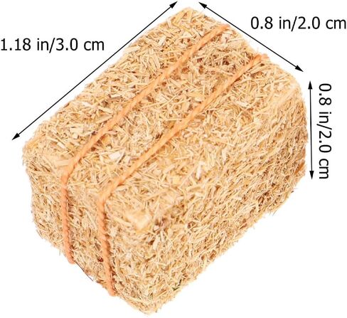 DOITOOL 8pcs Mini Straw Bales Doll House Decor, Faux Haystacks for Scene, Decorative Ornaments for Christmas and DIY Crafts in Saudi Arabia