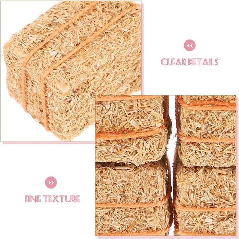 DOITOOL 8pcs Mini Straw Bales Doll House Decor, Faux Haystacks for Scene, Decorative Ornaments for Christmas and DIY Crafts in Saudi Arabia