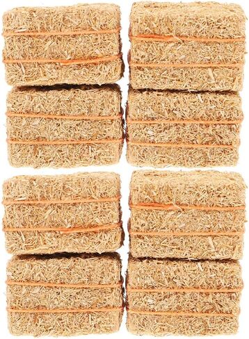 DOITOOL 8pcs Mini Straw Bales Doll House Decor, Faux Haystacks for Scene, Decorative Ornaments for Christmas and DIY Crafts in Saudi Arabia