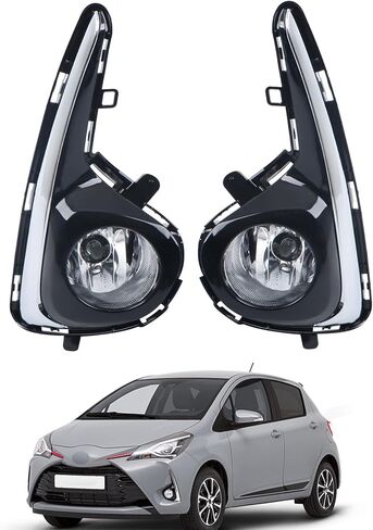 labwork Left Driver and Right Passenger Side Pair Fog Lights Replacement for Yaris 2018 2019 2020 DRL Fog Lamp in Saudi Arabia