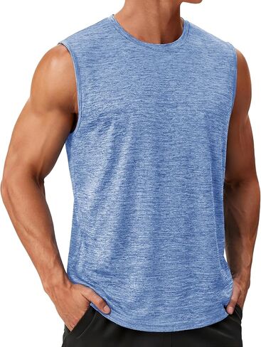TACVASEN Men's Sleeveless Shirt Workout Muscle Tank Top Quick Dry Polyester Trainning Basketball in Saudi Arabia