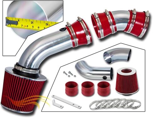 طقم مدخل هواء Rtunes Racing Short Ram + مجموعة فلتر لـ 96-98 سيلفرادو/شايان / 96-99 سوبربان/تاهو/96-00 C/K 1500/2500/3500 V8 5.0L 5.7L (قطعتان) (أزرق) in Kuwait