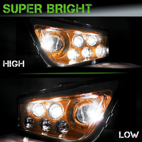 SLK-Lights (LIME) RZR LED Headlight compatible with Polaris General, Polaris RZR 900s, Polaris razor 1000 XP Turbo (Fits: 2015-2021) (NON Halo Lime) in Saudi Arabia