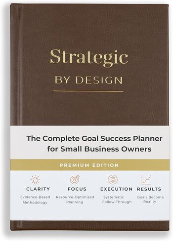 Strategic By Design Business Planner A5 Undated - Business Planner For Entrepreneurs With Full-Year Reflection Pages, Quarterly Planning, Monthly Goals, Visualization Sections, And Coaching Prompts In Linen [Beige] in Saudi Arabia