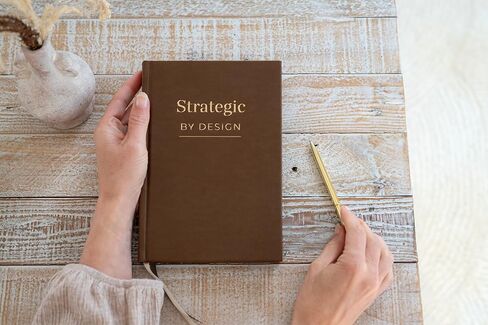 Strategic By Design Business Planner A5 Undated - Business Planner For Entrepreneurs With Full-Year Reflection Pages, Quarterly Planning, Monthly Goals, Visualization Sections, And Coaching Prompts In Linen [Beige] in Saudi Arabia