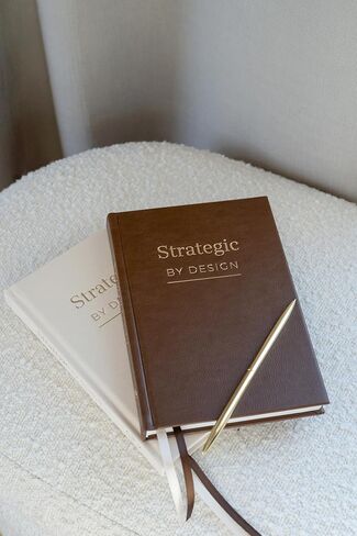 Strategic By Design Business Planner A5 Undated - Business Planner For Entrepreneurs With Full-Year Reflection Pages, Quarterly Planning, Monthly Goals, Visualization Sections, And Coaching Prompts In Linen [Beige] in Saudi Arabia