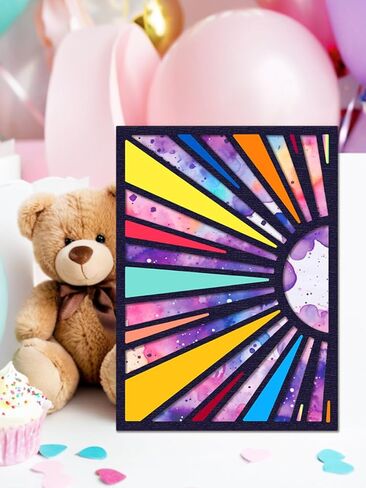 1Pcs Sunshine Theme Decorative Embossing Card, Rectangle Carbon Steel Cutting Dies Stencils DIY Craft Scrapbooking Tool for DIY Embossing Photo Decorative Dies Making, 122x89x0.8mm in Saudi Arabia